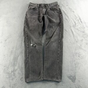 Levis 551 Z Jeans Fits 30x28 Black Premium Faded Straight Cotton Grunge Skater